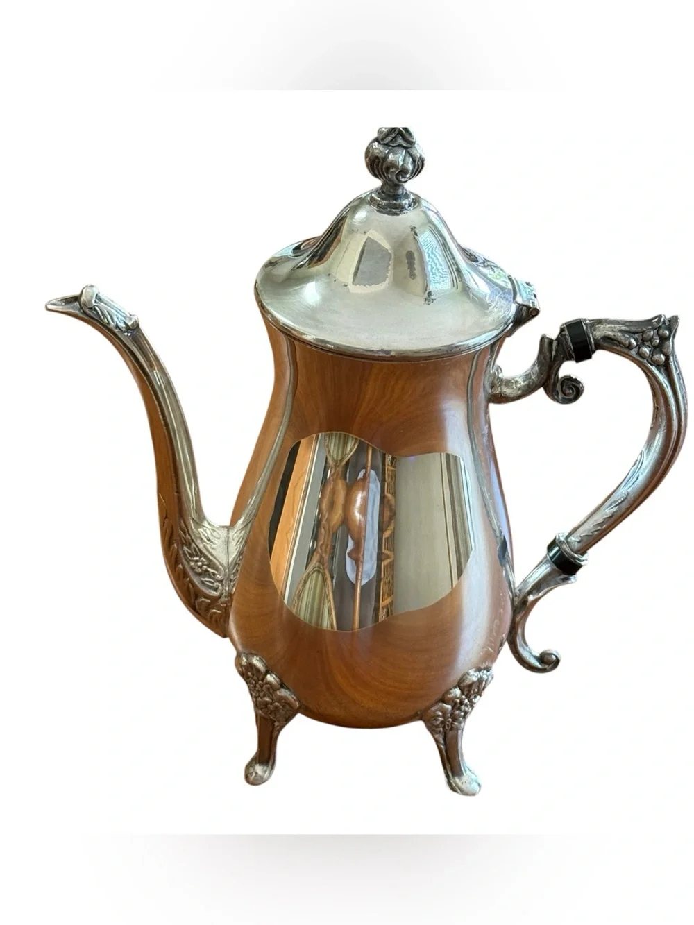 Vintage Leonard Silver Victorian Revival Silver-plated Coffee Pot
